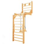 Sprossenwand EMMA SIX + Schaukel | 4 Module | 200 kg belastbar | 6 Aufbauvarianten | modulares System - Kletterling – einfach Kind sein