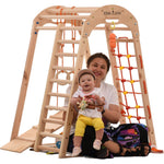 INDOOR Spielplatz GYM mit Rutsche & Kletternetz | Kletternetz, Leiter, Ringe, Rutsche | Ideal für 1 bis 5 Jahre - Kletterling – einfach Kind sein