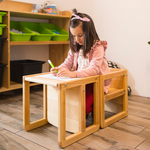 Hocker & Tisch Capo Cube - CUBE Wooden Kids Stool & Table