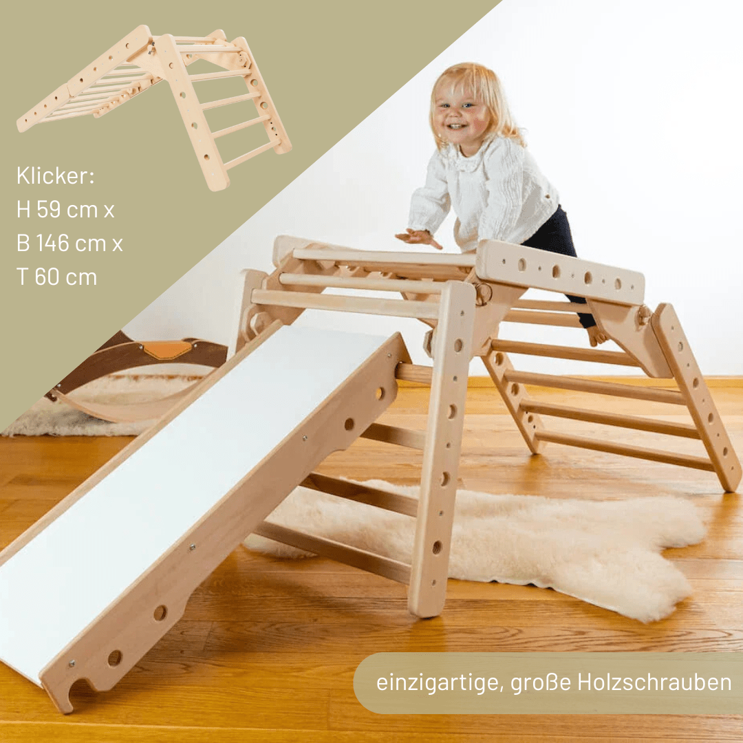 Sprossenwand LOOPO JUNGLE 20in1 | 200 kg belastbar | 2–99 Jahre | 20 Aufbauvariante - Kletterling – einfach Kind sein