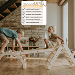 höhenverstellbares Kletterdreieck - Set ZICKENLING SET | 5 - fach verstellbar | 60cm| Dreieck + Rutsche + Bogen - Kletterling – einfach Kind sein