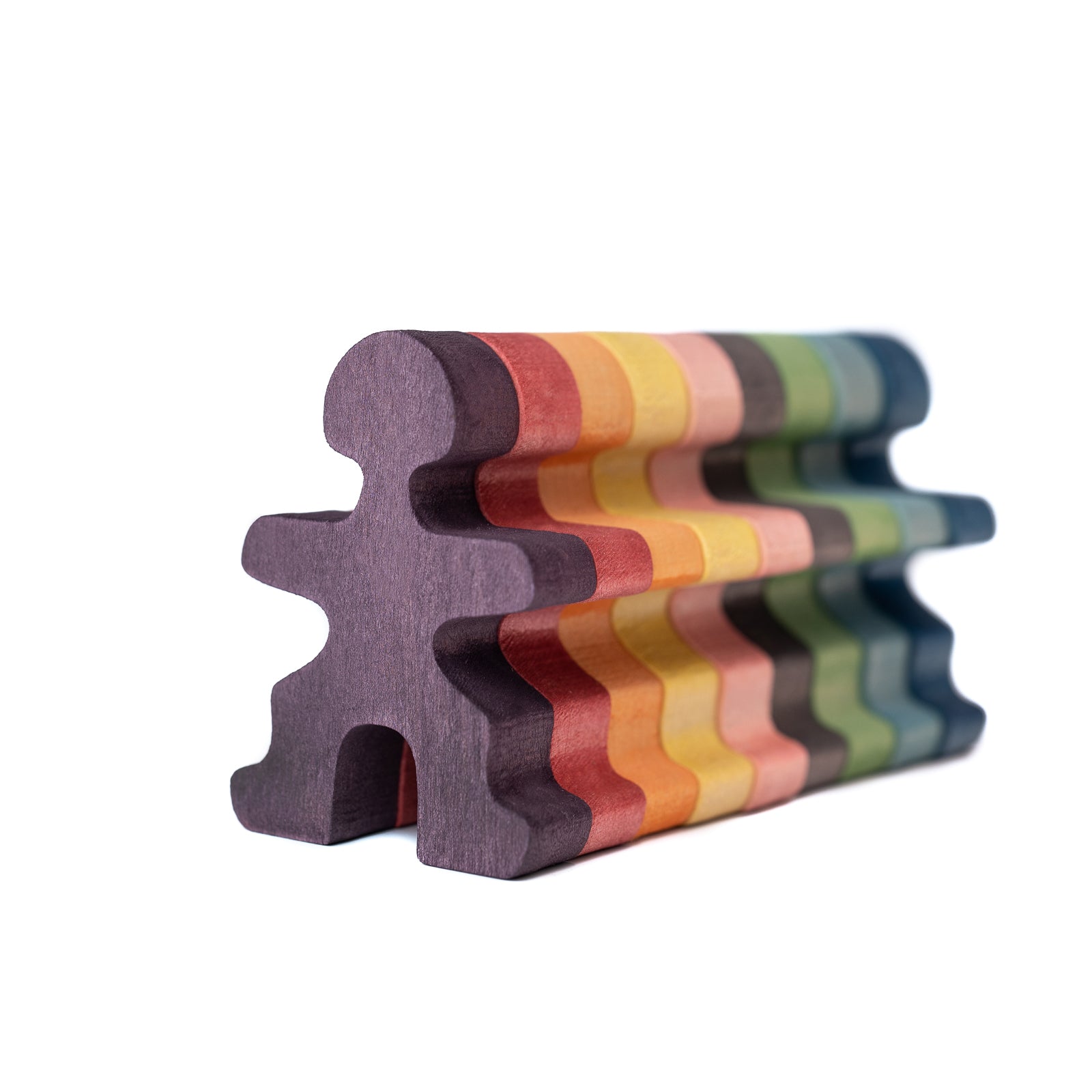 Bunte Holzfiguren Color Set - Colored Flockmen Set (27 pcs)