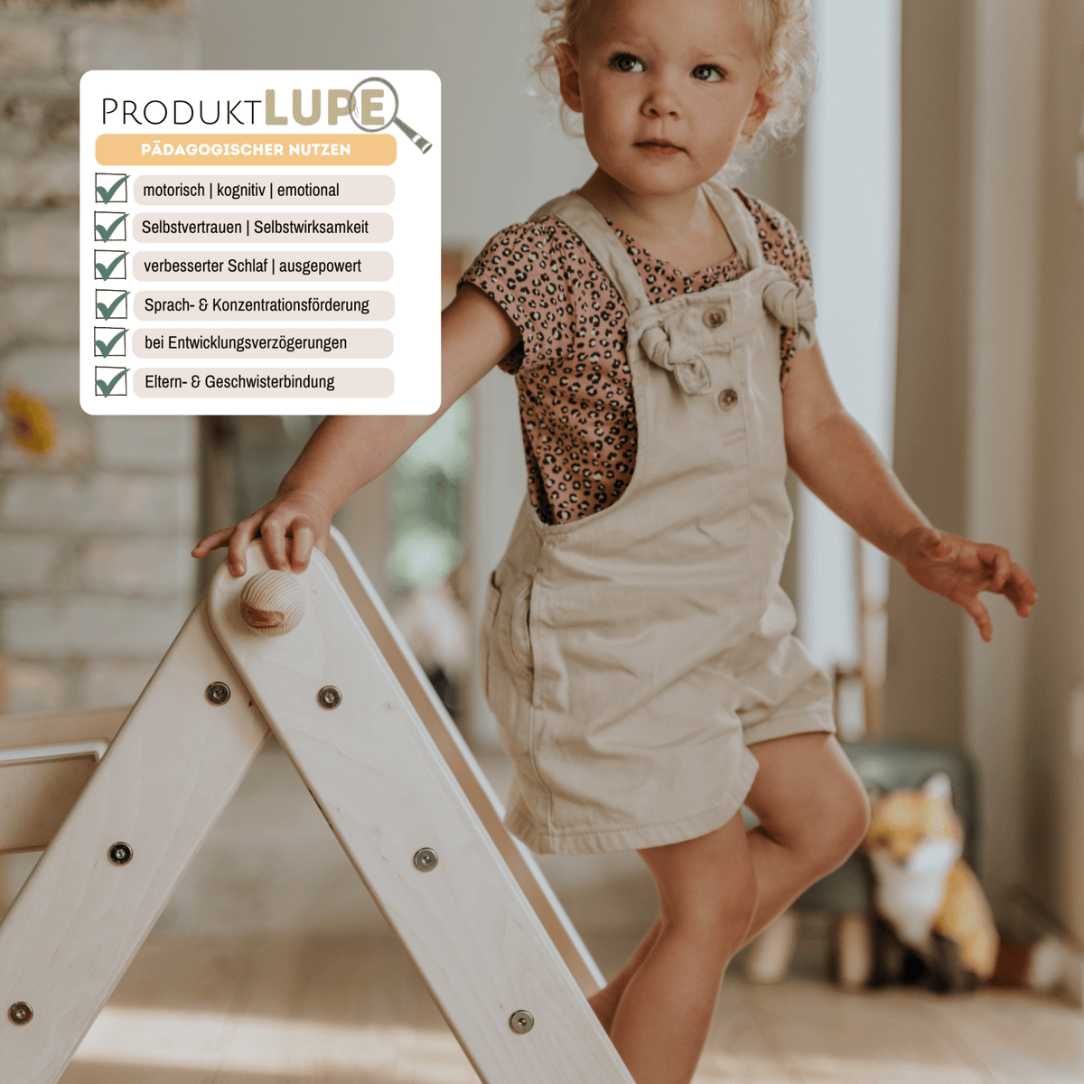 Höhenverstellbares Kletterdreieck ZICKLEIN | 5 - fach verstellbar | 60cm | 1 Teil | verstaubar - Kletterling – einfach Kind sein