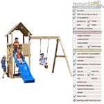 Spielturm GOO CAROL 2 | Klettergerüst OUTDOOR | in 3 Farben | bis zu 7 Kinder | Holzdach - Kletterling – einfach Kind sein