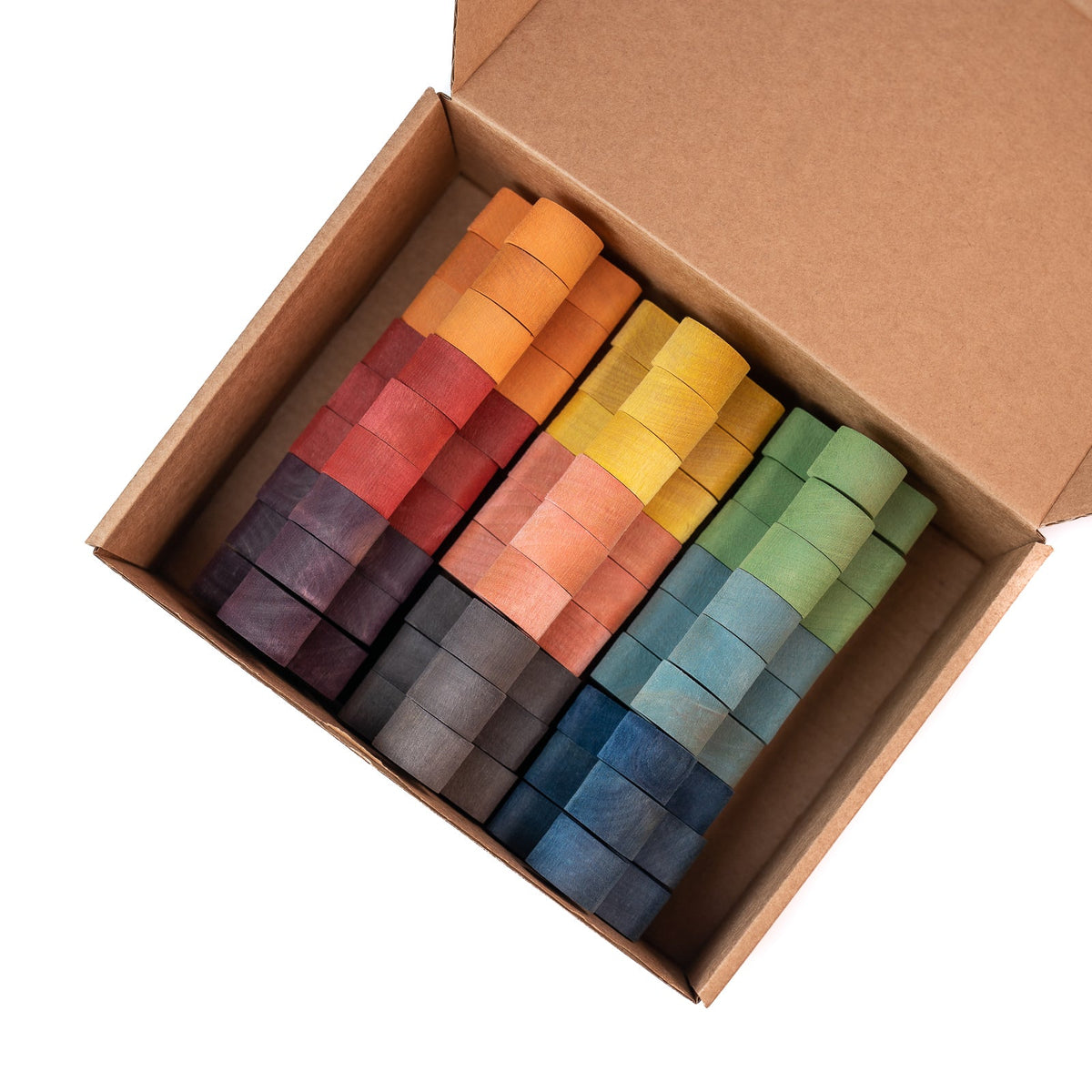Bunte Holzfiguren Color Set - Colored Flockmen Set (27 pcs)