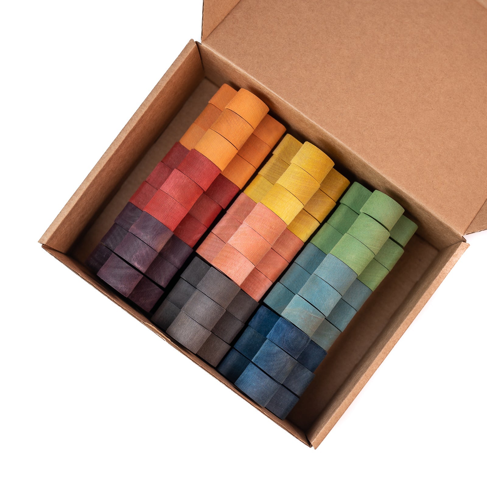 Bunte Holzfiguren Color Set - Colored Flockmen Set (27 pcs)