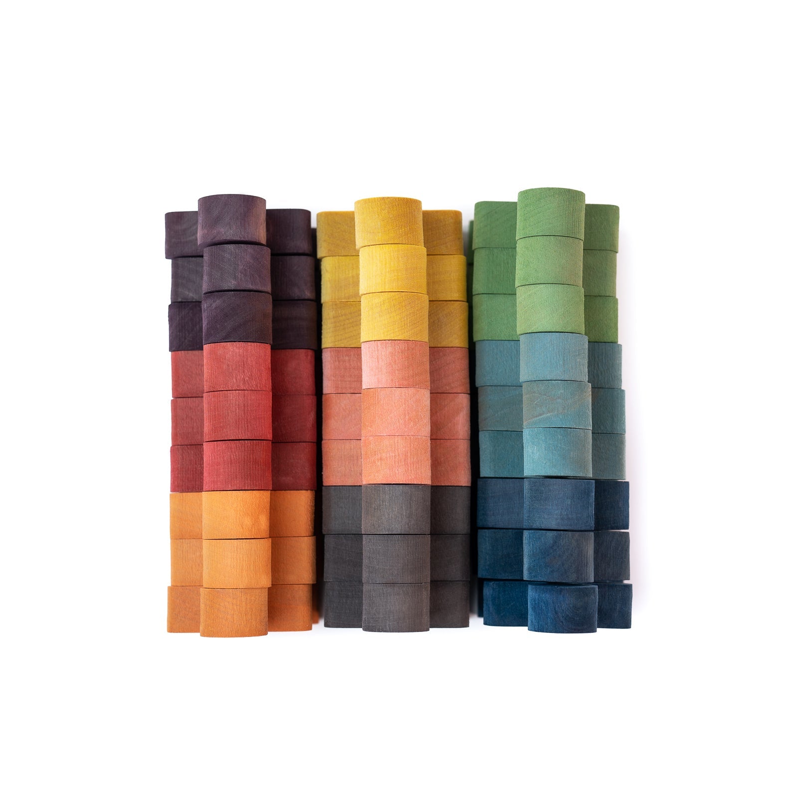 Bunte Holzfiguren Color Set - Colored Flockmen Set (27 pcs)