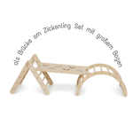Rutsche UP mit Kletterseite | 100cm | unbehandelt | für Kletterdreieck & Sprossenwand - Kletterling – einfach Kind sein