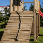 Spielturm GOO CAROL 3 | Klettergerüst OUTDOOR | in 3 Farben | bis zu 10 Kinder | Holzdach - Kletterling – einfach Kind sein