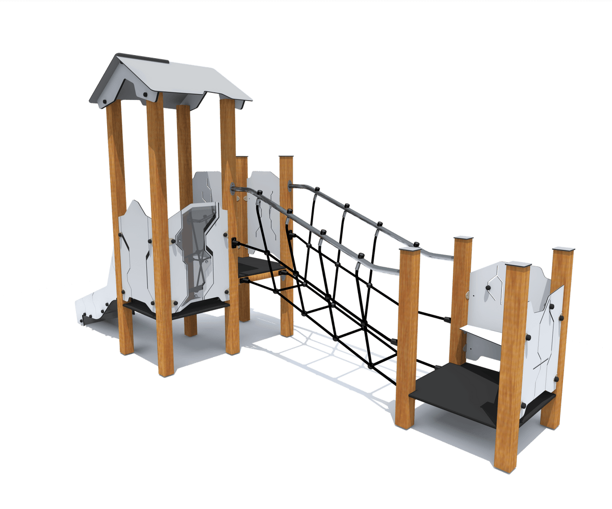 Klettergerüst SPIELPLATZ 304 | 4 verschiedene Designs | Sicheres und kompaktes Spielgerät für Kitas (Alter: 3 bis 6 Jahre) - Kletterling – einfach Kind sein