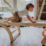 höhenverstellbares Kletterdreieck - Set ZICKENLING SET | 5 - fach verstellbar | 60cm| Dreieck + Rutsche + Bogen - Kletterling – einfach Kind sein
