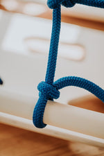 Kletterdreieck ORANG - UTAN UP | 3 - seitig | 87cm | mit Netz, Sprossen - und Kletterseite - Kletterling – einfach Kind sein
