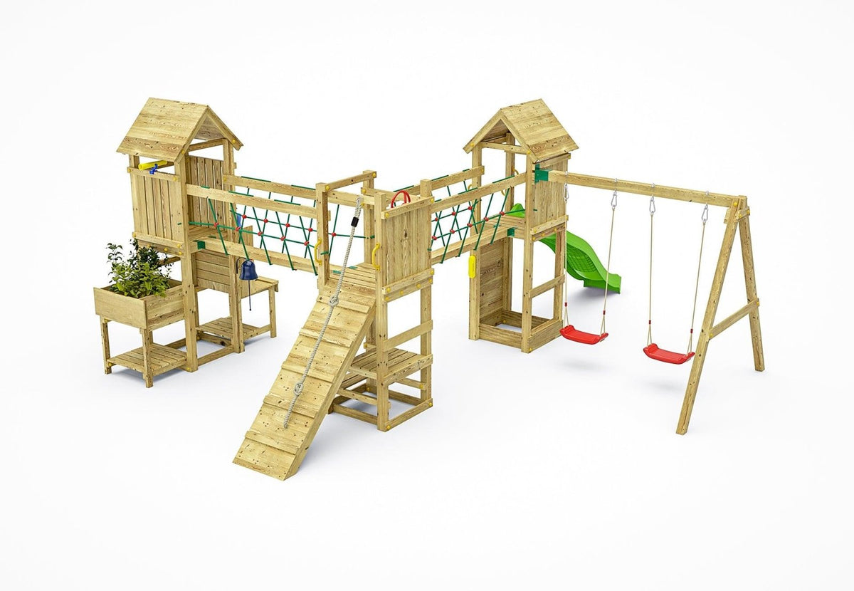 Spielturm Maxi Funny Optimizer - Kletterling – einfach Kind sein