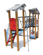 Klettergerüst SPIELPLATZ 226 | Robustes und sicheres Spielgerät für Kitas | Alter 3 bis 6 Jahre - Kletterling – einfach Kind sein