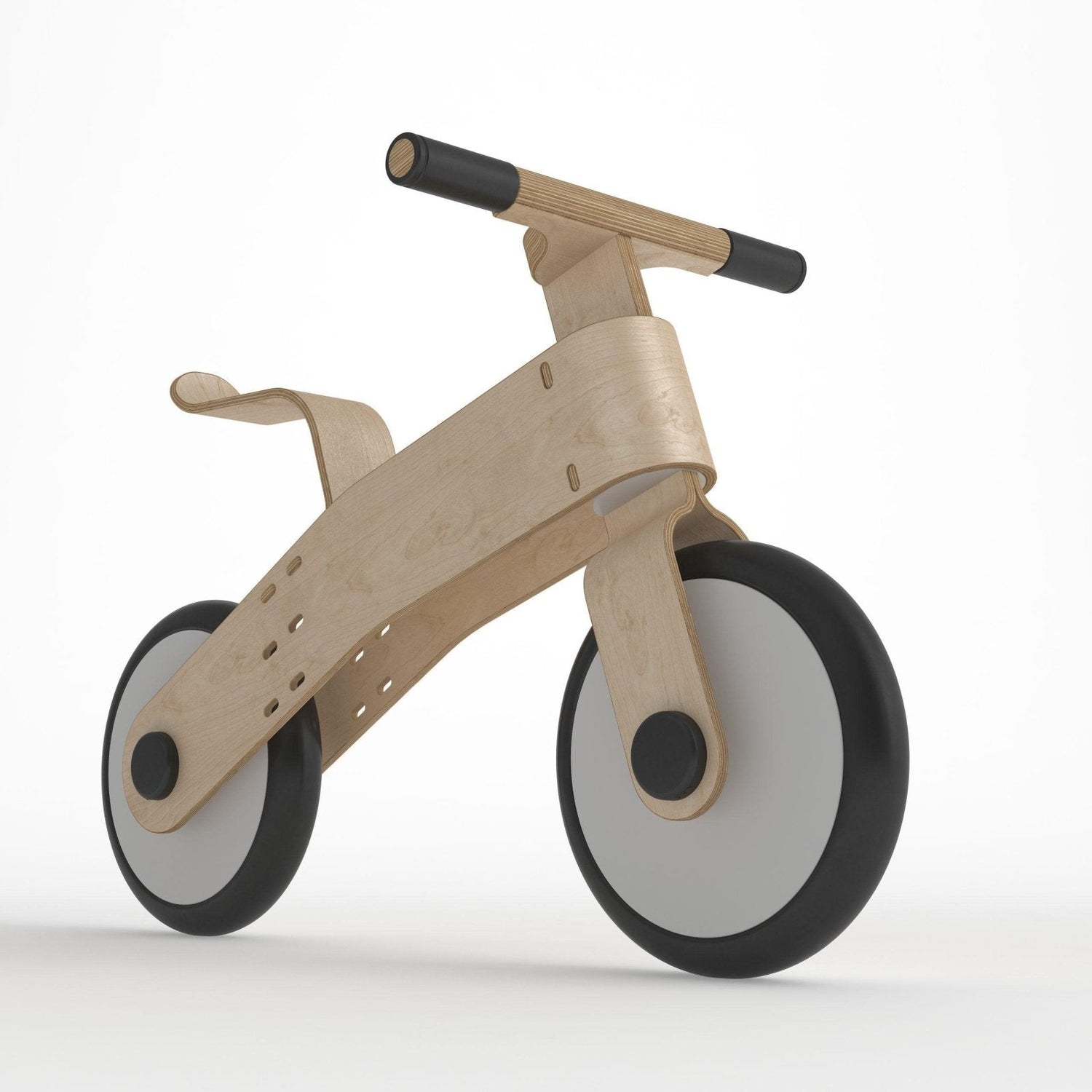 Laufrad aus Holz "Choppy" für Kinder von 1 - 4 (Schwarz) - Kletterling – einfach Kind sein
