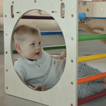 Spielset "Neugierde" natur - Kletterwürfel mit Kletterrutsche - Kletterling – einfach Kind sein