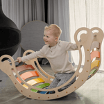 Spielset "Energetic" pastell - XXL Bogen mit Rutsche und Kissen - Kletterling – einfach Kind sein