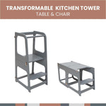 Vielseitiger 2 - in - 1 transformierbarer Lernturm - Kletterling – einfach Kind sein