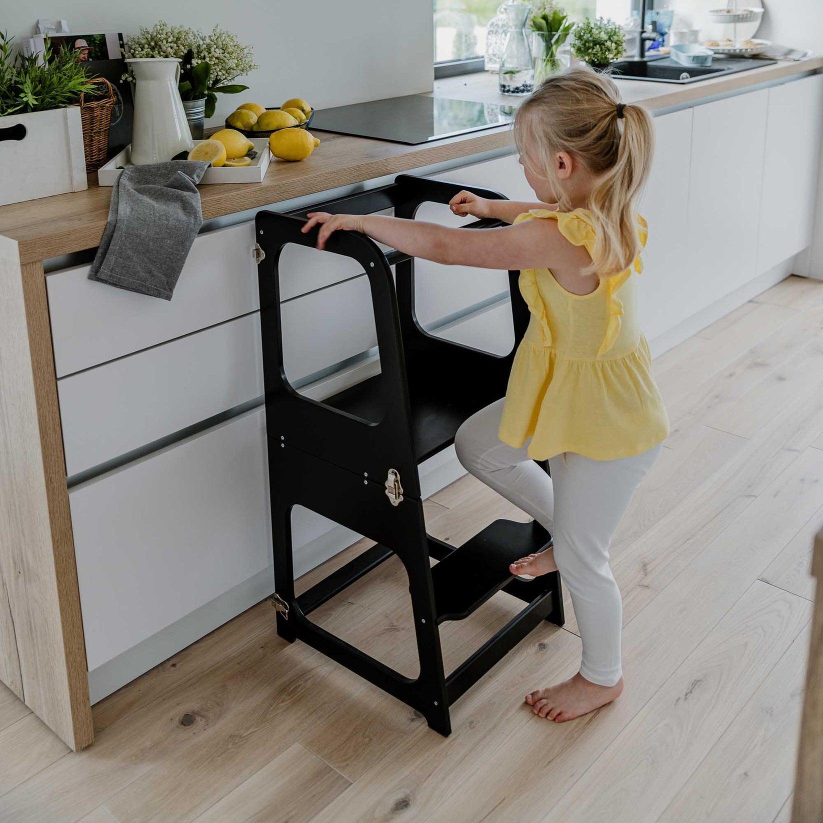 Vielseitiger 2 - in - 1 transformierbarer Lernturm - Kletterling – einfach Kind sein
