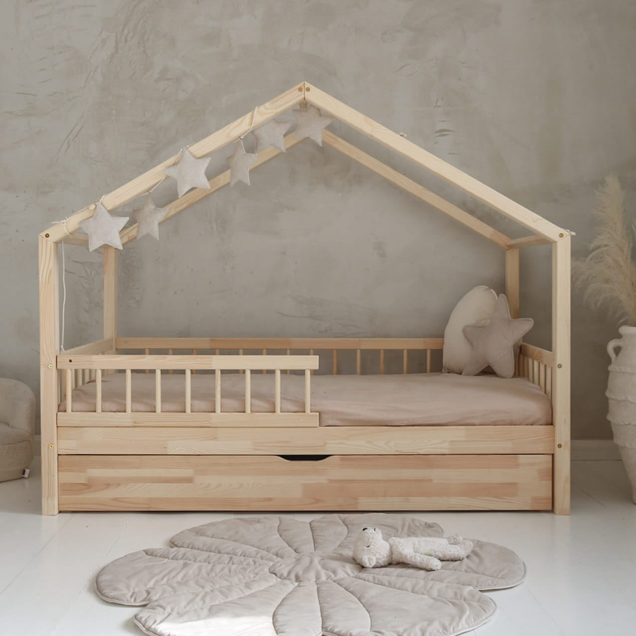 Hausbett STERNCHEN COSY | mit Schublade | 90x200 cm - Bild 2