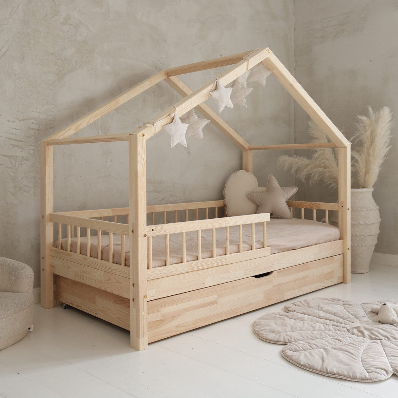 Hausbett STERNCHEN COSY mit Schublade