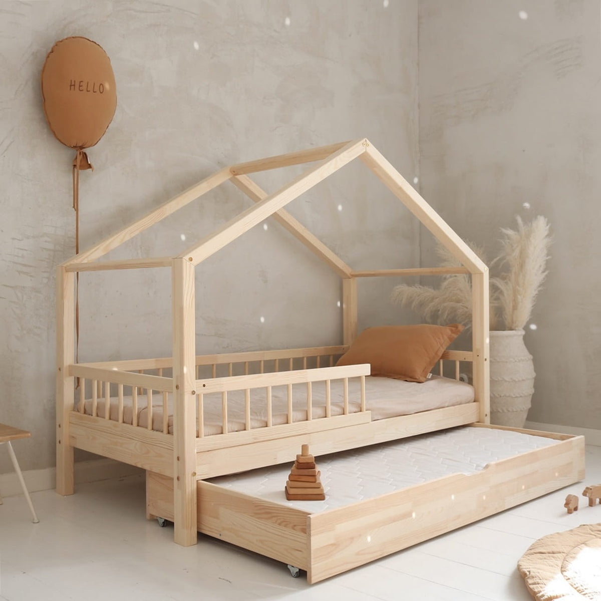 Hausbett STERNCHEN COSY | mit Schublade | 90x200 cm - Bild 5