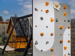 Kletterwand BK OUTDOOR aus 10 Teilen | 236 cm x 390 cm | inkl. 75 Griffen | 200 Loch - Kletterling – einfach Kind sein