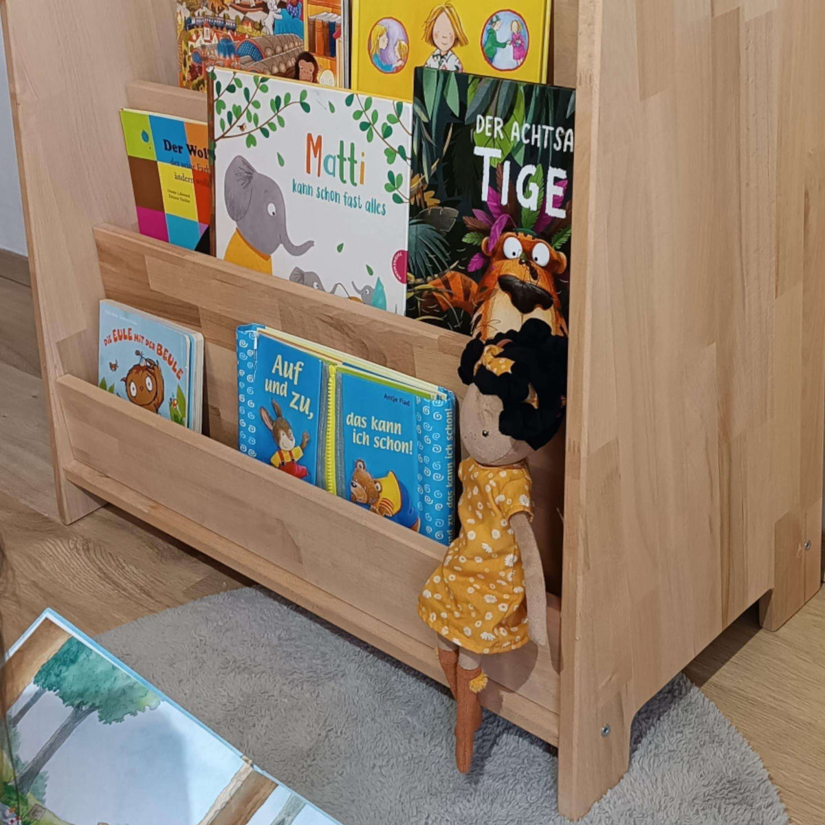 Montessori Bücherregal fürs Kinderzimmer 72 cm x 50 cm x 36 cm - Kletterling – einfach Kind sein