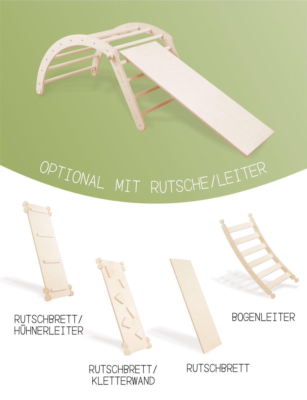 KLEINER ZAUBERBERG | verstellbarer Kletterbogen | Wippe | Schaukelstuhl - Kletterling – einfach Kind sein