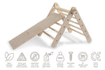 Kleines Zickenling - 5 - fach höhenverstellbares Kletterdreieck (60cm) mit passender Rutsche - Kletterling – einfach Kind sein