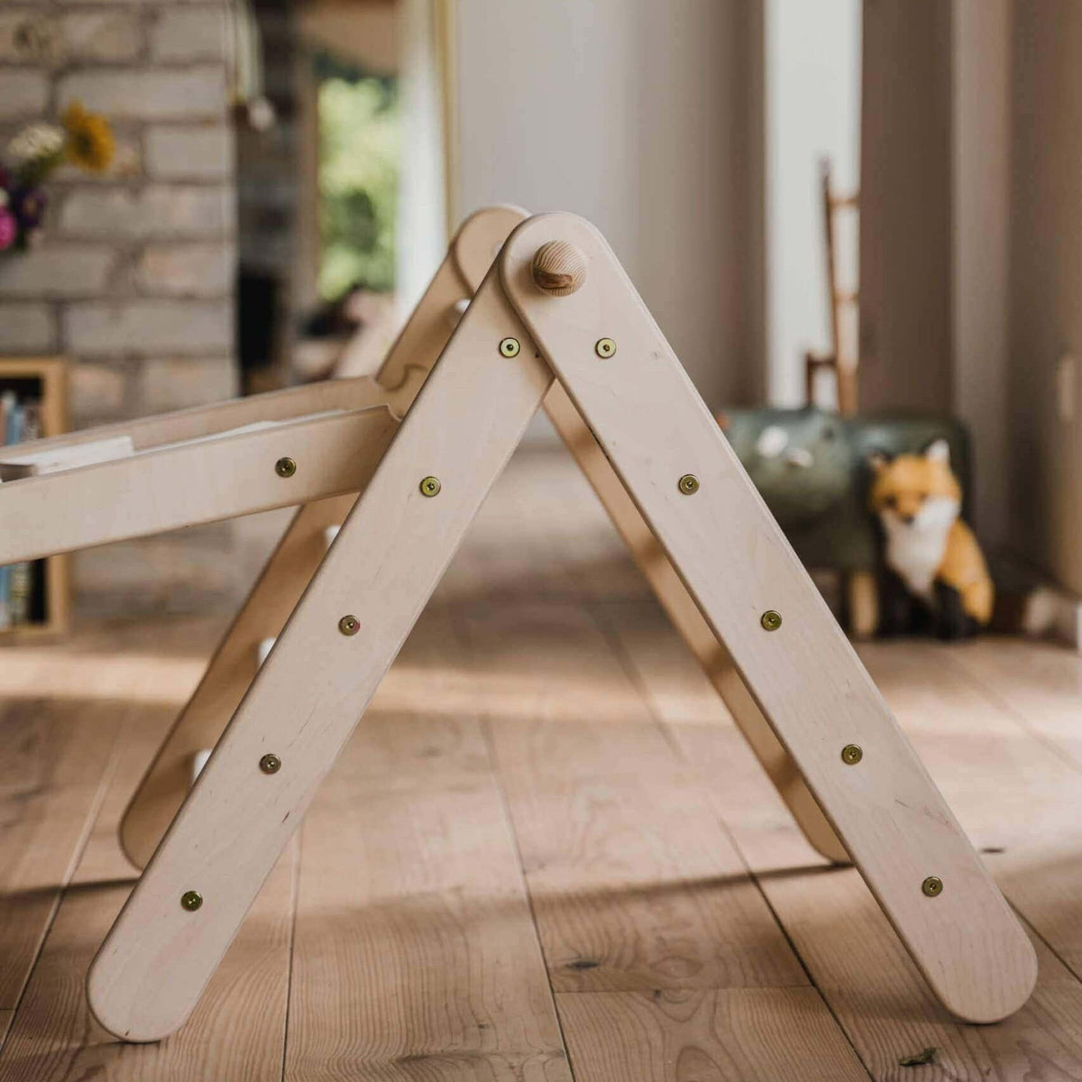 Kleines Zickenling - 5 - fach höhenverstellbares Kletterdreieck (60cm) mit passender Rutsche - Kletterling – einfach Kind sein