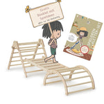 Koalaling Set - klappbares Kletterdreieck mit Rutsche und Bogen - Kletterling – einfach Kind sein