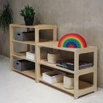 Montessori Regal mit drei Etagen - Kletterling – einfach Kind sein