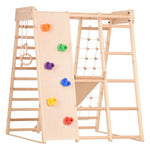 Klettergerüst PRO NATUR GYM | Sprossenwand, Rutsche, Ringe, Monkey Bar | ab 3 Jahren - Kletterling – einfach Kind sein