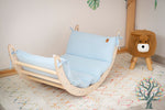 Holzwippe / Kletterbogen (M) mit Premium Auflage - Ideal für Kinder ab 1 Jahr - Förderung von Motorik und Fantasie - Kletterling – einfach Kind sein