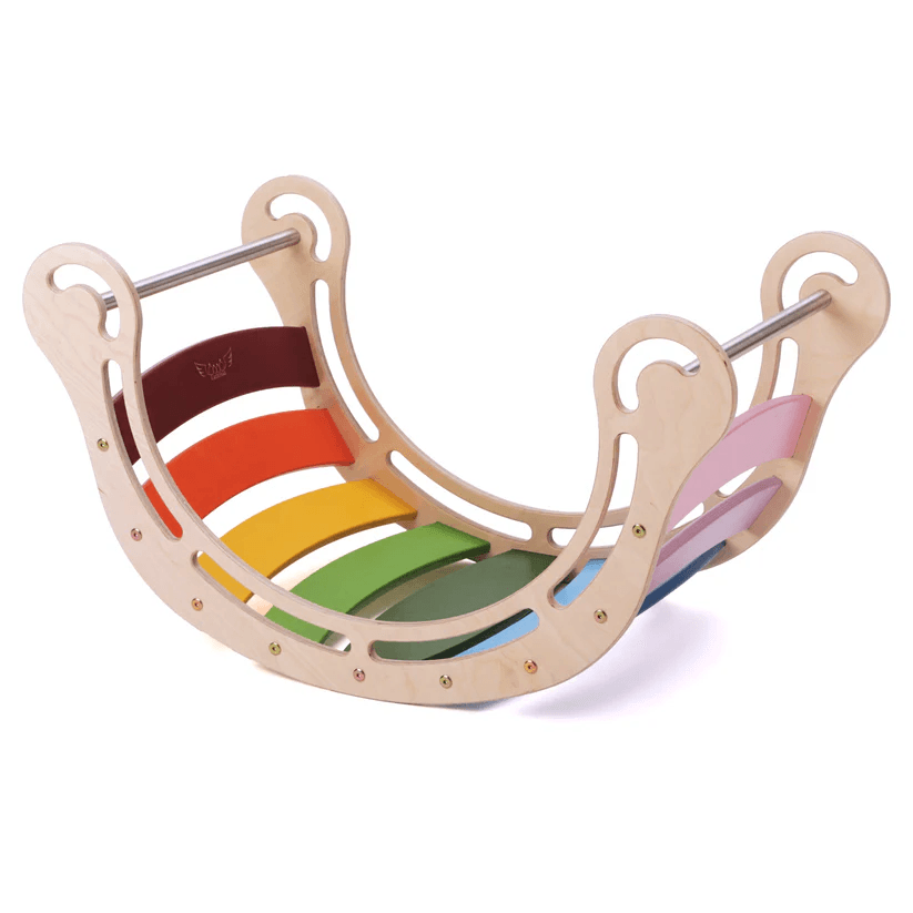 Spielset "Dynamik" pastell - Montessori - Bogen mit Rutsche und Kissen - Kletterling – einfach Kind sein