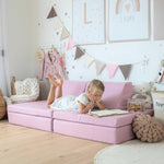 Universelles Kindersofa von monboxy in Pink - Kletterling – einfach Kind sein