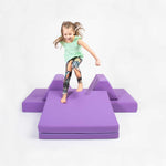 Universelles Kindersofa von monboxy in Lila - Kletterling – einfach Kind sein
