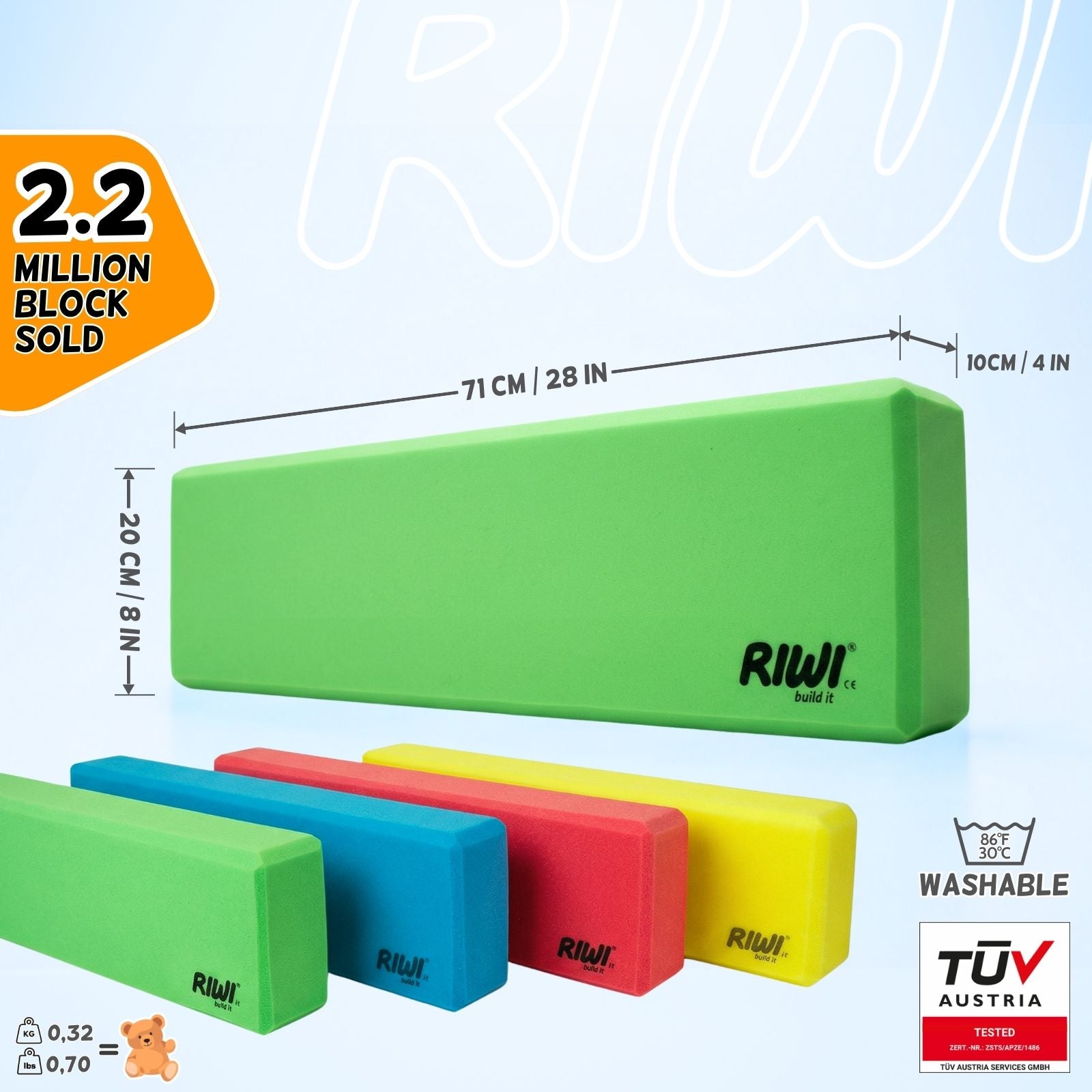 XXL Schaumstoffbausteine Riwi - RIWI® XXL Bausteine