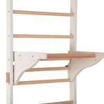 Sprossenwand mit Klimmzugstange, Dip-Barren & Ringen – PRO 2 weiß | RINAGYM – Ansicht 5