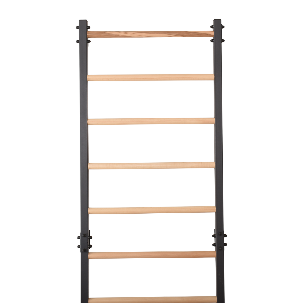 Metallische Sprossenwand STEEL 1 – Graphit mit Buchenholzsprossen | RINAGYM – Ansicht 17