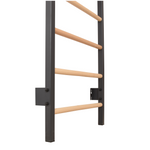 Metallische Sprossenwand STEEL PURE mit Klimmzugstange – Graphit | RINAGYM – Ansicht 5