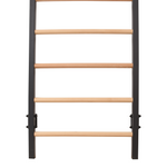 Metallische Sprossenwand STEEL PURE mit Klimmzugstange – Graphit | RINAGYM – Ansicht 8