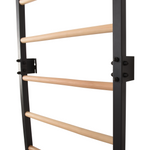 Metallische Sprossenwand STEEL PURE mit Klimmzugstange – Graphit | RINAGYM – Ansicht 10