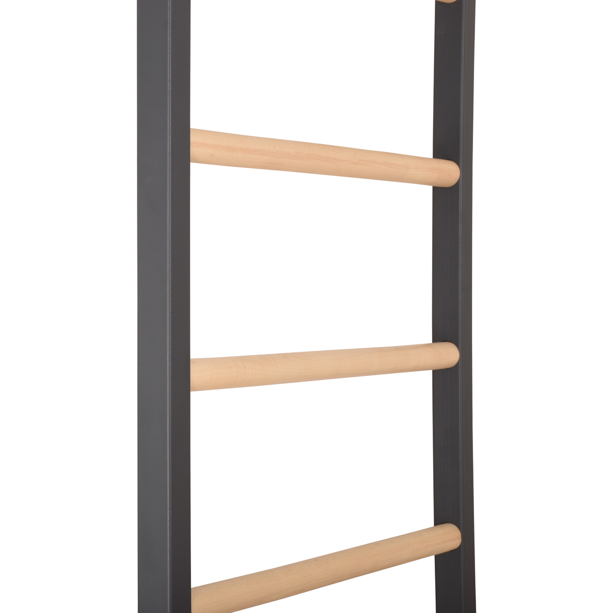 Metallische Sprossenwand STEEL PURE mit Klimmzugstange – Graphit | RINAGYM – Ansicht 11