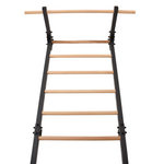 Metallische Sprossenwand STEEL PURE mit Klimmzugstange – Graphit | RINAGYM – Ansicht 15