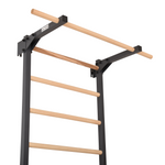 Metallische Sprossenwand STEEL PURE mit Klimmzugstange – Graphit | RINAGYM – Ansicht 16