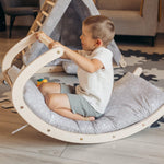 Faultier - Kissen / Bodenkissen für Kletterdreiecke, Bögen und Wippe mit Polyesterfüllung (mit waschbarem Baumwollbezug) - Kletterling – einfach Kind sein