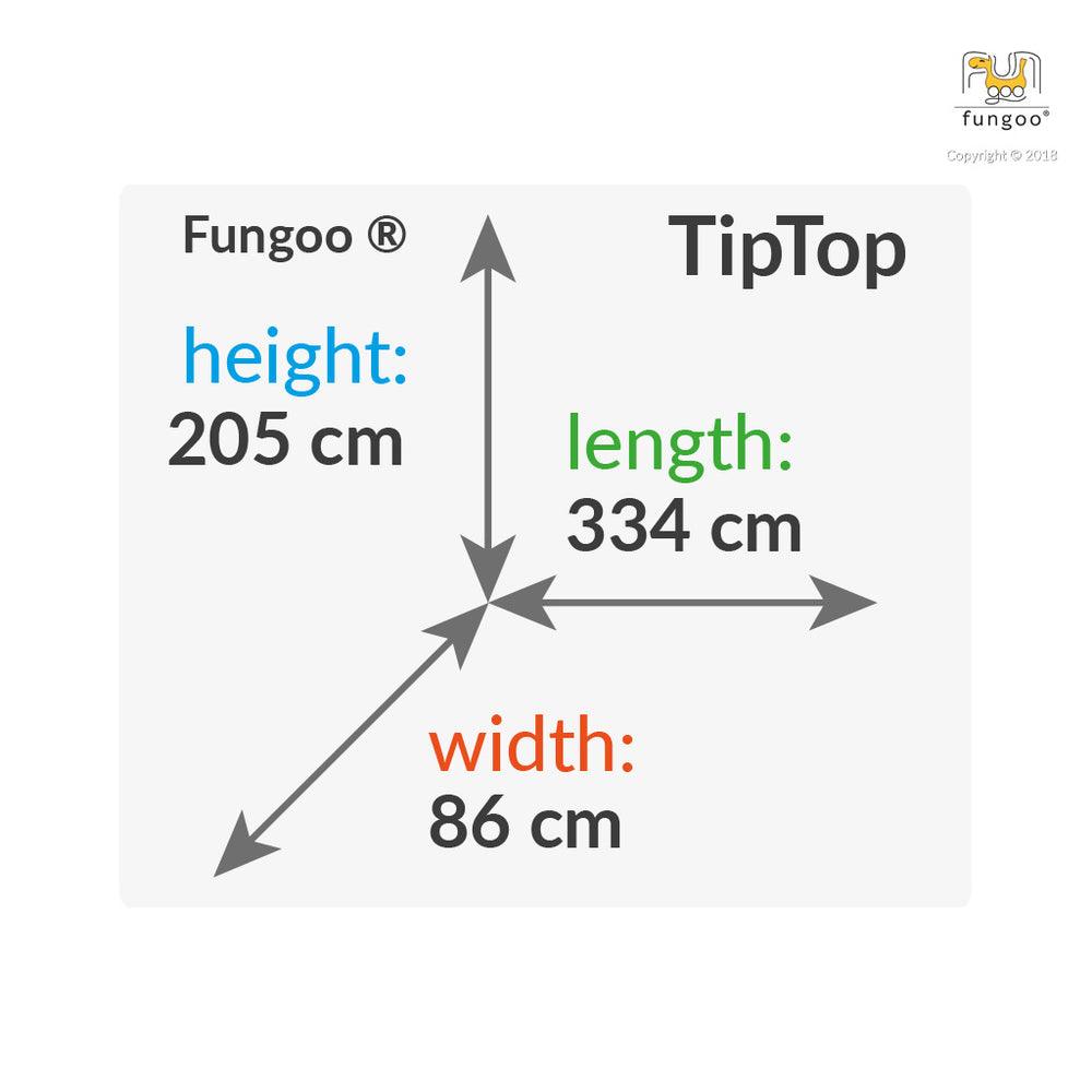 Spielturm TipTop mit Rutsche Leiter und Kletterwand, Klettergriffen, Bodenanker - Kletterling – einfach Kind sein