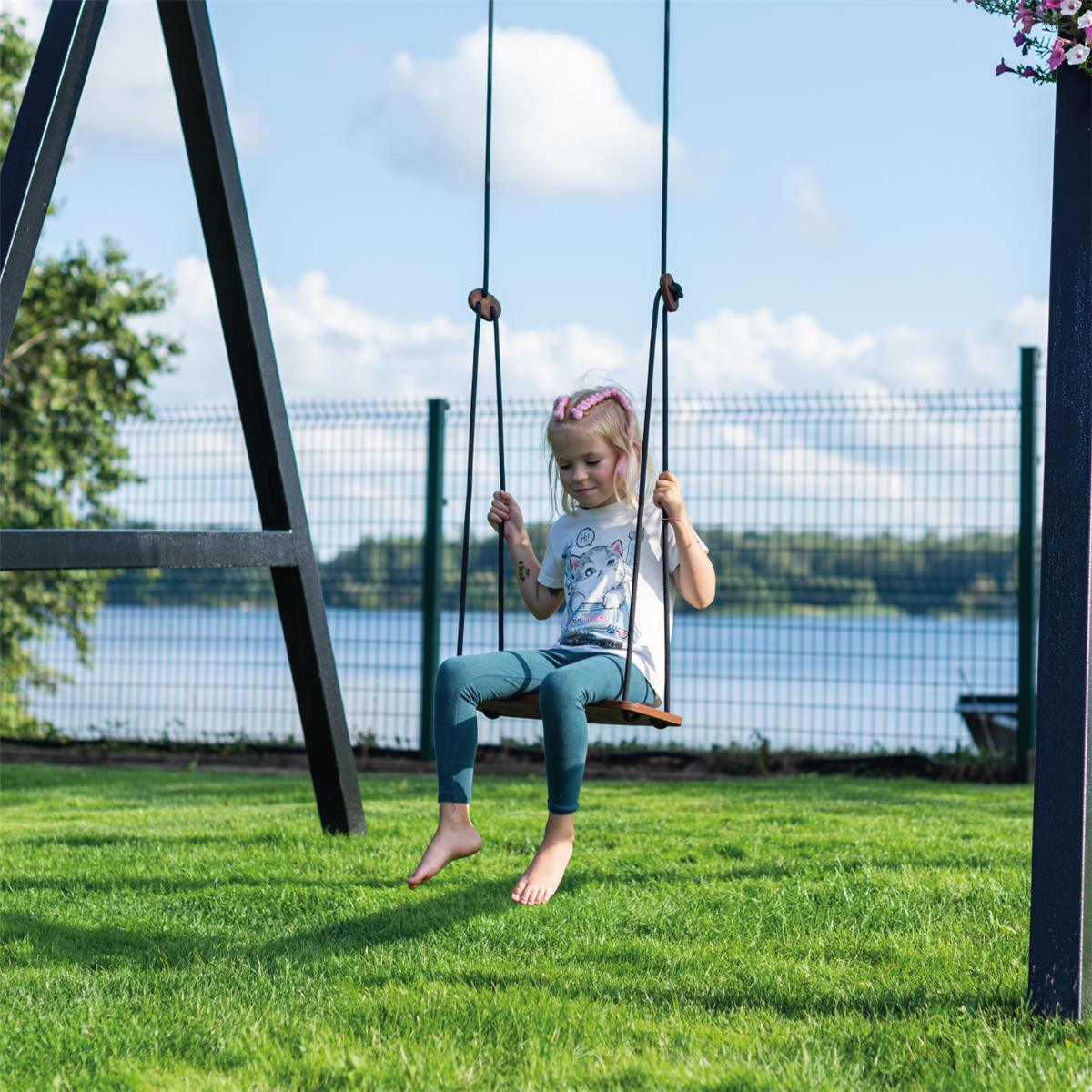 Schaukel für Kinder - Set grau - Kletterling – einfach Kind sein